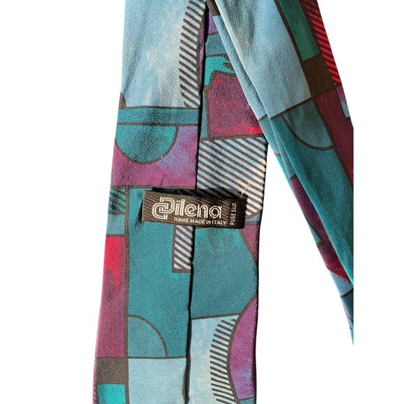 Dilena Pure Silk Hand Made in Italy Patterned Tie - Picture 4 of 4